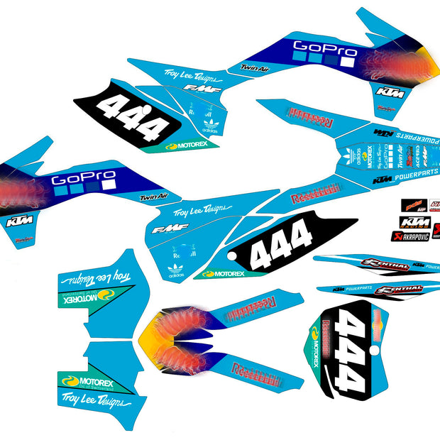 Graphic vinyl decals set for moto KTM SX SXF 125 150 250 350 450 2013-2015  Stickers vinyl kit for motorbike motorcycle without a headlight