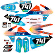 Graphic vinyl decals set for moto KTM SX SXF 125 150 250 350 450 2016-2018  Stickers vinyl kit for motorbike motorcycle without a headlight