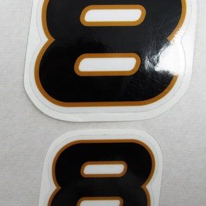 Vinyl graphic decal for Honds 8 four stroke outboard engine.Vinyl graphic sticker Number 8,number 8 separately for H 8 four stroke.
