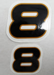 Vinyl graphic decal for Honds 8 four stroke outboard engine.Vinyl graphic sticker Number 8,number 8 separately for H 8 four stroke.