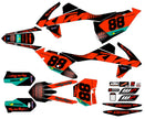 Graphic vinyl decals set for moto KTM SX SXF 125 150 250 350 450 2016-2018  Stickers vinyl kit for motorbike motorcycle without a headlight
