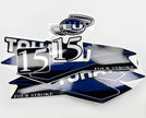 Vinyl graphic decals set suitable for Tohatsu 15 hp four stroke outboard engine. Vinyl stickers kit for Tohatsu 15 hp four stroke Handmade
