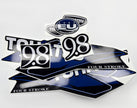 Vinyl graphic decals set suitable for Tohatsu 9.8 hp four stroke outboard engine. Vinyl stickers kit for Tohatsu 9.8 hp four stroke Handmade