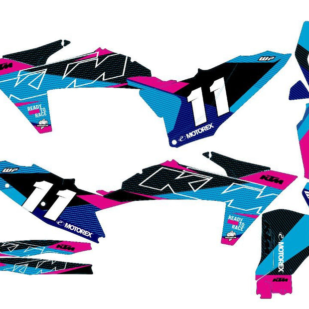 Graphic vinyl decals set for moto KTM SX SXF EX 125 150 250 350 450 for 2023+ Stickers vinyl kit for motorbike with a headlight