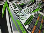 Vinyl graphic green decals set suitable for Suzuki 250 hp four stroke outboard engine. Vinyl stickers kit for Suzuki hp four stroke Handmade