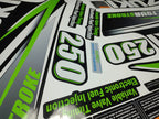 Vinyl graphic green decals set suitable for Suzuki 250 hp four stroke outboard engine. Vinyl stickers kit for Suzuki hp four stroke Handmade