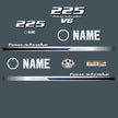 Vinyl graphic decals set suitable for Yamaha 225 hp four stroke V 6 outboard engine. Vinyl stickers kit for Yamaha 225 hp four stroke Handmade (Copy)