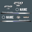 Vinyl graphic decals set suitable for Yamaha 250 hp four stroke outboard engine. Vinyl stickers kit for Yamaha 250 hp four stroke Handmade (Copy)