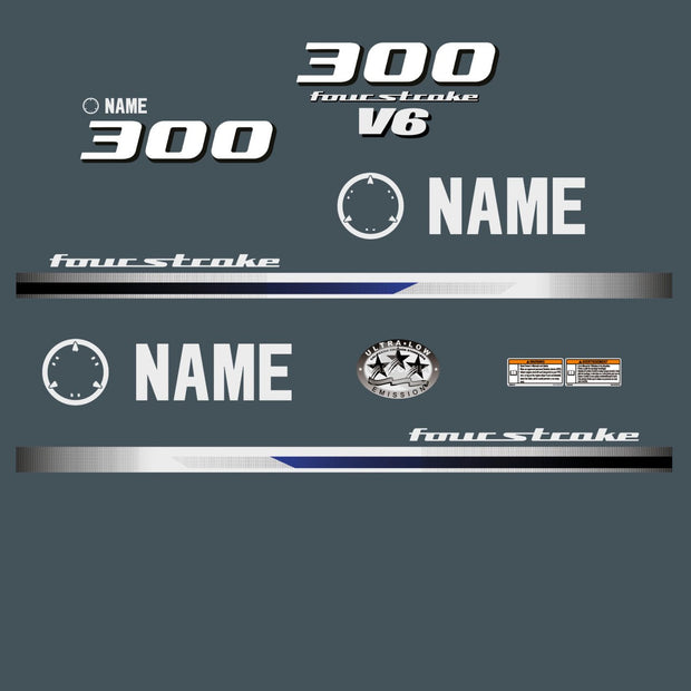 Vinyl graphic decals set suitable for Yamaha 300 hp four stroke outboard engine. Vinyl stickers kit for Yamaha 300 hp four stroke Handmade (Copy)
