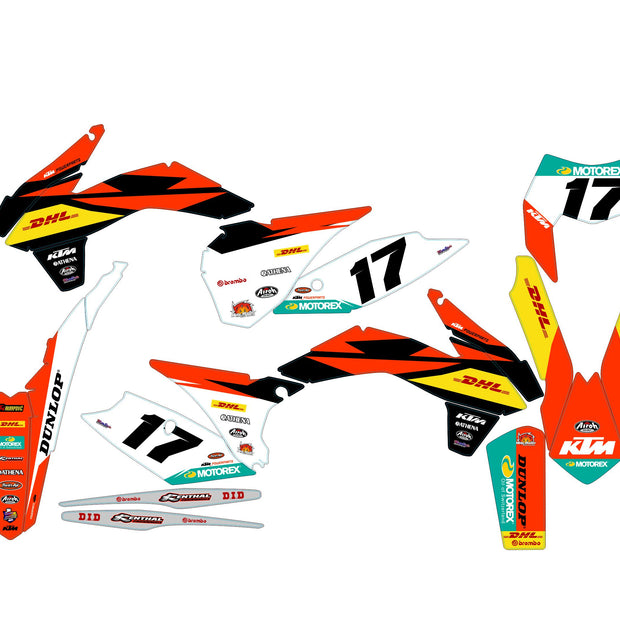 Graphic vinyl decals set for moto KTM SX SXF 125 150 250 350 450 2014-2016  Stickers vinyl kit for motorbike motorcycle with a headlight