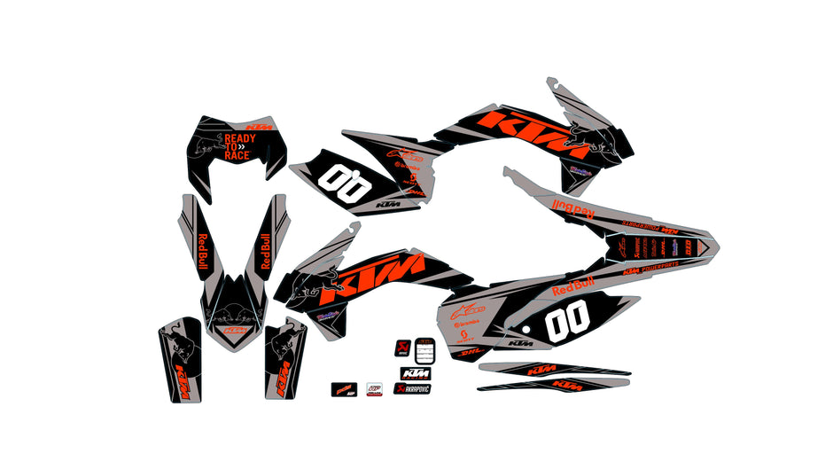 Graphic vinyl decals set for moto KTM SX SXF 125 150 250 350 450 2014-2016  Stickers vinyl kit for motorbike motorcycle with a headlight