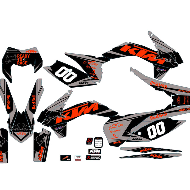 Graphic vinyl decals set for moto KTM SX SXF 125 150 250 350 450 2014-2016  Stickers vinyl kit for motorbike motorcycle with a headlight