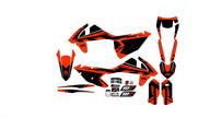 Graphic vinyl decals set for moto KTM SX SXF 125 150 250 350 450 2017-2019  Stickers vinyl kit for motorbike motorcycle with a headlight
