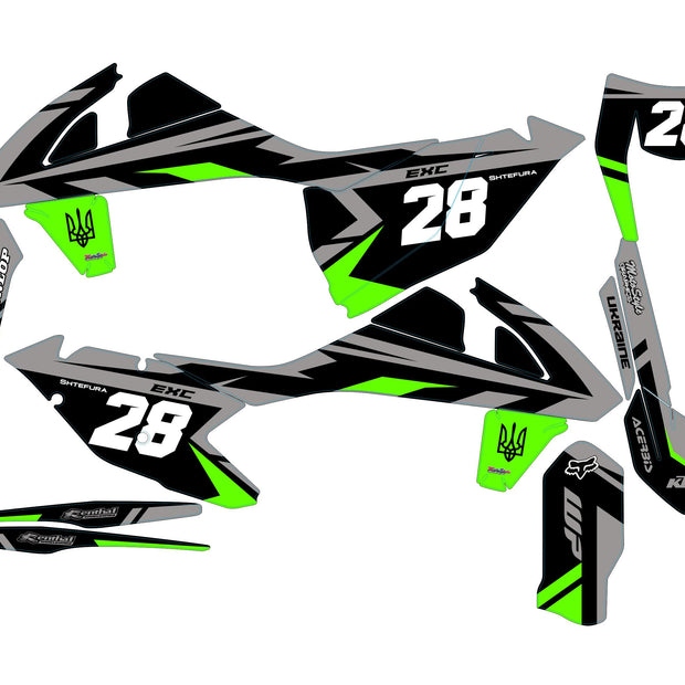 Graphic vinyl decals set for moto KTM SX SXF 125 150 250 350 450 2017-2019  Stickers vinyl kit for motorbike motorcycle with a headlight