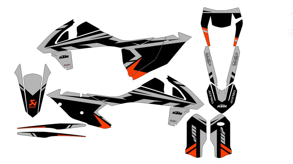 Graphic vinyl decals set for moto KTM SX SXF 125 150 250 350 450 2017-2019  Stickers vinyl kit for motorbike motorcycle with a headlight