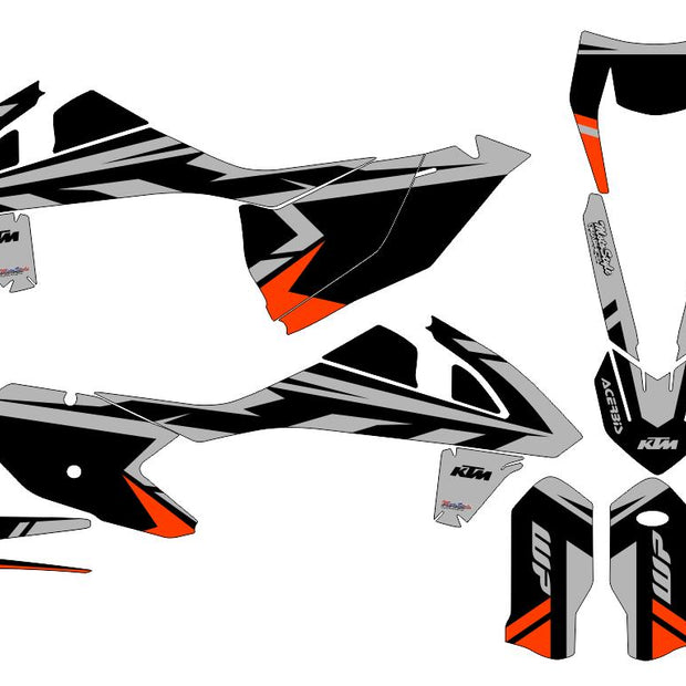 Graphic vinyl decals set for moto KTM SX SXF 125 150 250 350 450 2017-2019  Stickers vinyl kit for motorbike motorcycle with a headlight