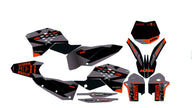 Graphic vinyl decals set for moto KTM SX SXF EX 125 150 250 350 450 for 2007-2010 Stickers vinyl kit for motorbike motorcycle  without a headlight