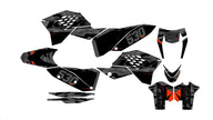 Graphic vinyl decals set for moto KTM SX SXF EX 125 150 250 350 450 for 2007-2010 Stickers vinyl kit for motorbike motorcycle  without a headlight