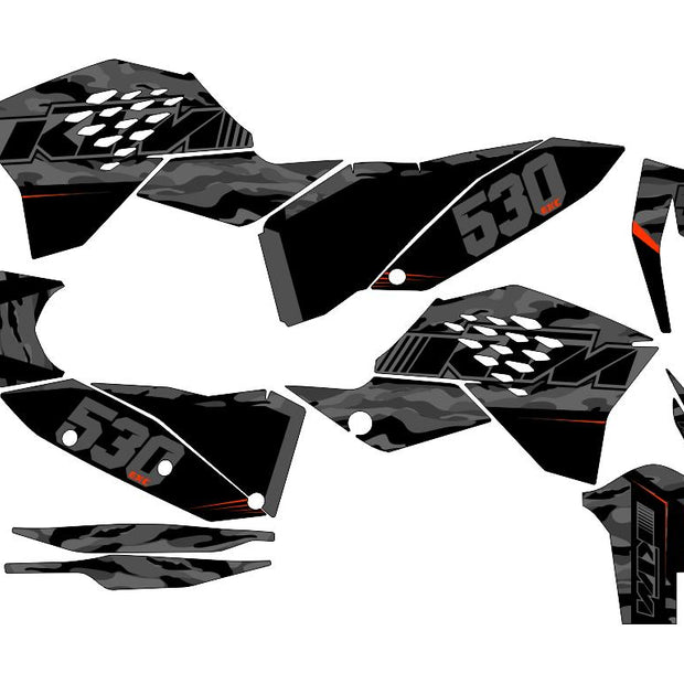 Graphic vinyl decals set for moto KTM SX SXF EX 125 150 250 350 450 for 2007-2010 Stickers vinyl kit for motorbike motorcycle  without a headlight